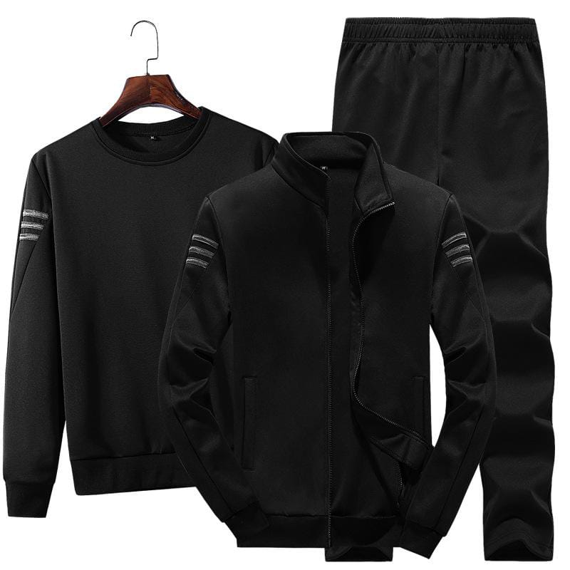 Men's 3 pcs strip track suits set