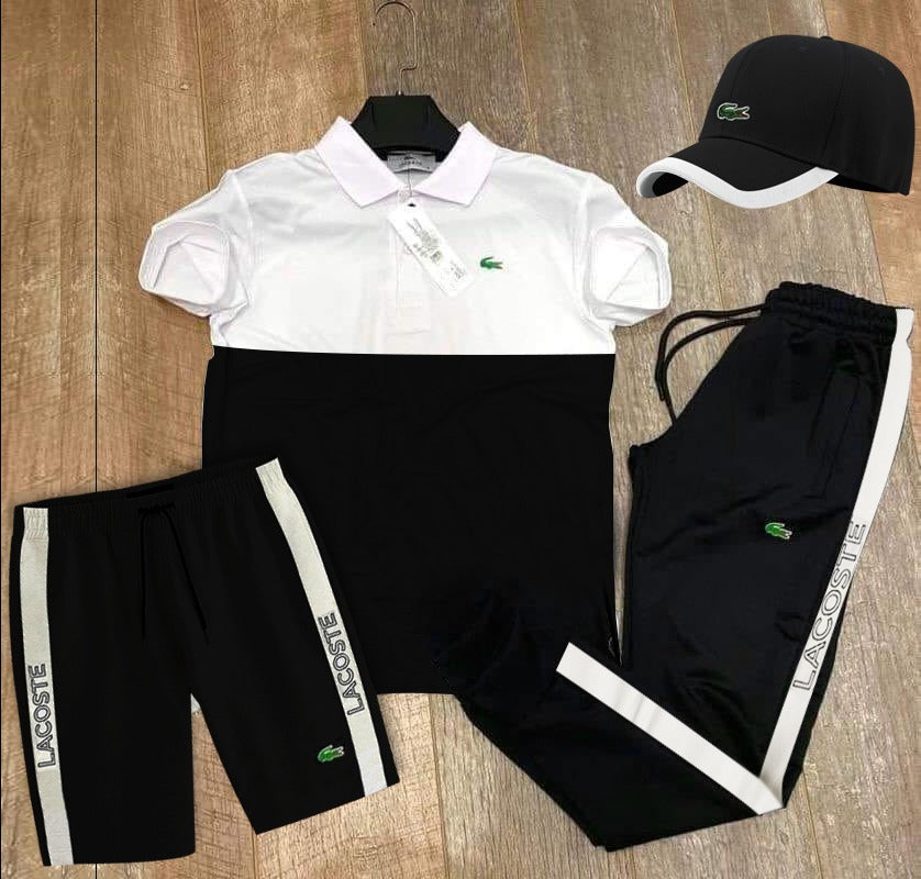 Mens's  Black and White Striped Sportswear Set